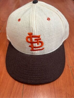 Vintage St Louis Cardinals Wool Fitted Hat- Size 7 3/8